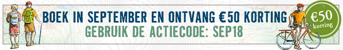 Boek in september en ontvang €50 korting. Gebruik de actiecode SEP18. Boek in september en ontvang €50 korting. Gebruik de actiecode SEP18.